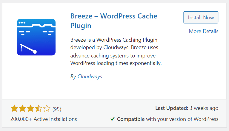 breeze plugin to boost page speed